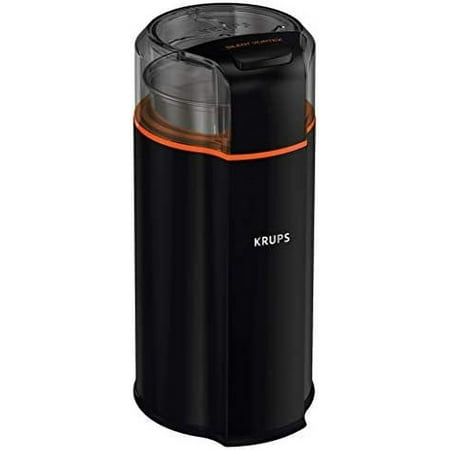 

Krups Silent Vortex Stainless Steel and Plastic Coffee and Spice Grinder 12 Cup 5 Times Quieter 175 Watts Coffee Spices Dry Herbs Removable Bowl Dishwasher Safe Bowl Black