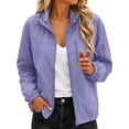 thumbnail image 3 of Ihhxva Women's Plus Softshell Jacket for Women Quick Dry Fit Attached Hood Packable Design Outdoor Windbreaker S-2XL, 3 of 9