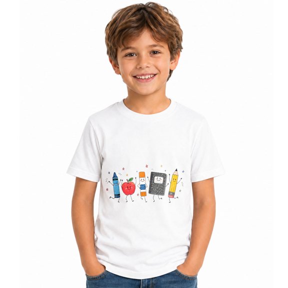 Cute School Supplies Back to School Kids First Day T-Shirt