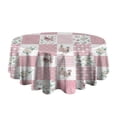 thumbnail image 5 of Pioneer Flower Floral Print Pattern Round Tablecloth 60"x60",Wrinkle Wipeable Table Cloth for Kitchen Dining Room Picnic Patio Party, 5 of 6