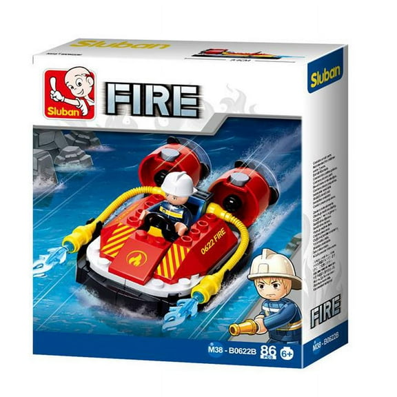 Sluban 667741117307 Small Fireboat Building Brick Kit (86 pcs)