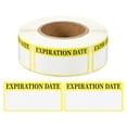 thumbnail image 1 of Uxcell 500 Pcs Etiquetas de Fecha de Caducidad, Rollo de Etiquetas Adhesivas de Inventario Removibles de 2 x 1 Pulgada para Marcar y Organizar Inventario y Contenedores de Alimentos, Amarillo y Negro, 1 of 7