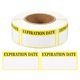 thumbnail image 1 of Uxcell 500 Pcs Etiquetas de Fecha de Caducidad, Rollo de Etiquetas Adhesivas de Inventario Removibles de 2 x 1 Pulgada para Marcar y Organizar Inventario y Contenedores de Alimentos, Amarillo y Negro, 1 of 7