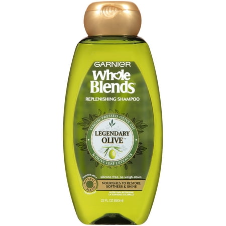 Garnier Whole Blends Replenishing Shampoo Legendary Olive, For Dry Hair, 22 fl. oz.