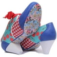 thumbnail image 4 of Irregular Choice End Of Story Women's Lace Up Check With Cherry Print Shoes In Blue Size 9, 4 of 6