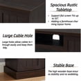 thumbnail image 3 of EDYO LIVING Farmhouse Fireplace TV Stand for TVs up to 55" with Open Storage Shelves for Living Room, Dark Brown, 3 of 6