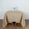 thumbnail image 3 of BalsaCircle 72" x 72" Taupe Faux Burlap Table Overlay Premium Polyester Wedding Party Tablecloth, 3 of 6