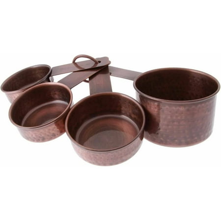 Copper Measuring Cups - Urban Farm 4-Piece Hammered Antique Copper Measuring Cups