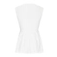 thumbnail image 3 of Birdeem Mode Femmes Manches Courtes Col en V Uni Décontracté Élastique Confortable Blouse Chemises, 3 of 7
