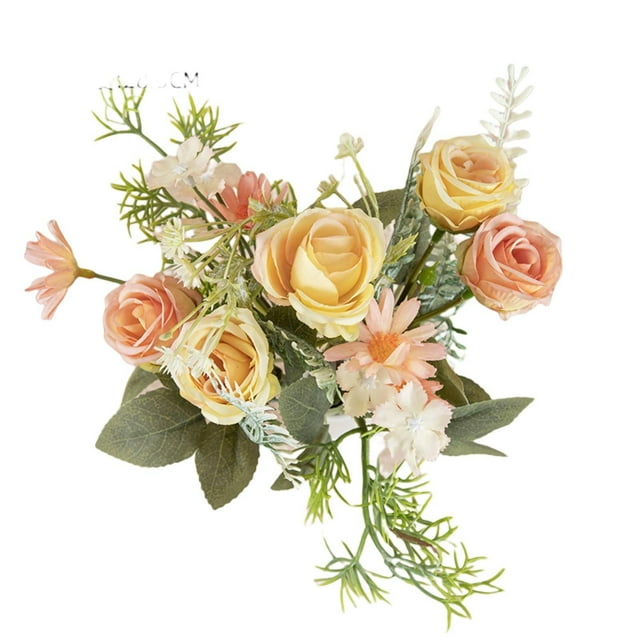 LCXmlly Simulation Flower Simulation Flower Bunch Multiple Layers Petals Faux Silk Design Artificial MultiColor Mixed Rose (1 Bunch)