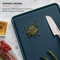 thumbnail image 4 of KitchenAid Classic Plastic Cutting Board with Trench, Non-Slip Edges, Dishwasher Safe, 12x18, Ink Blue, 4 of 6