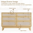 thumbnail image 4 of Elegante Cómoda de Ratán Yeshouse con 6 Cajones Nicos, Diseño Bohemio, Patas de Madera y Estructura Segura para Dormitorio., 4 of 9