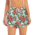 thumbnail image 2 of Daiia Rose Flowers Pattern Women's 2 in 1 Running Shorts - Lightweight Athletic Workout Gym Yoga Shorts Liner with Phone Pockets-XX-Large, 2 of 7