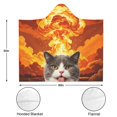 thumbnail image 3 of Funny Cat Wearable Blanket Hoodies for Women Men Adults Cat Lovers Soft Cozy Orange Sky Cats Hooded Blankets for Bedding Travel Decor Birthday Gifts 60×80 Inch, 3 of 5