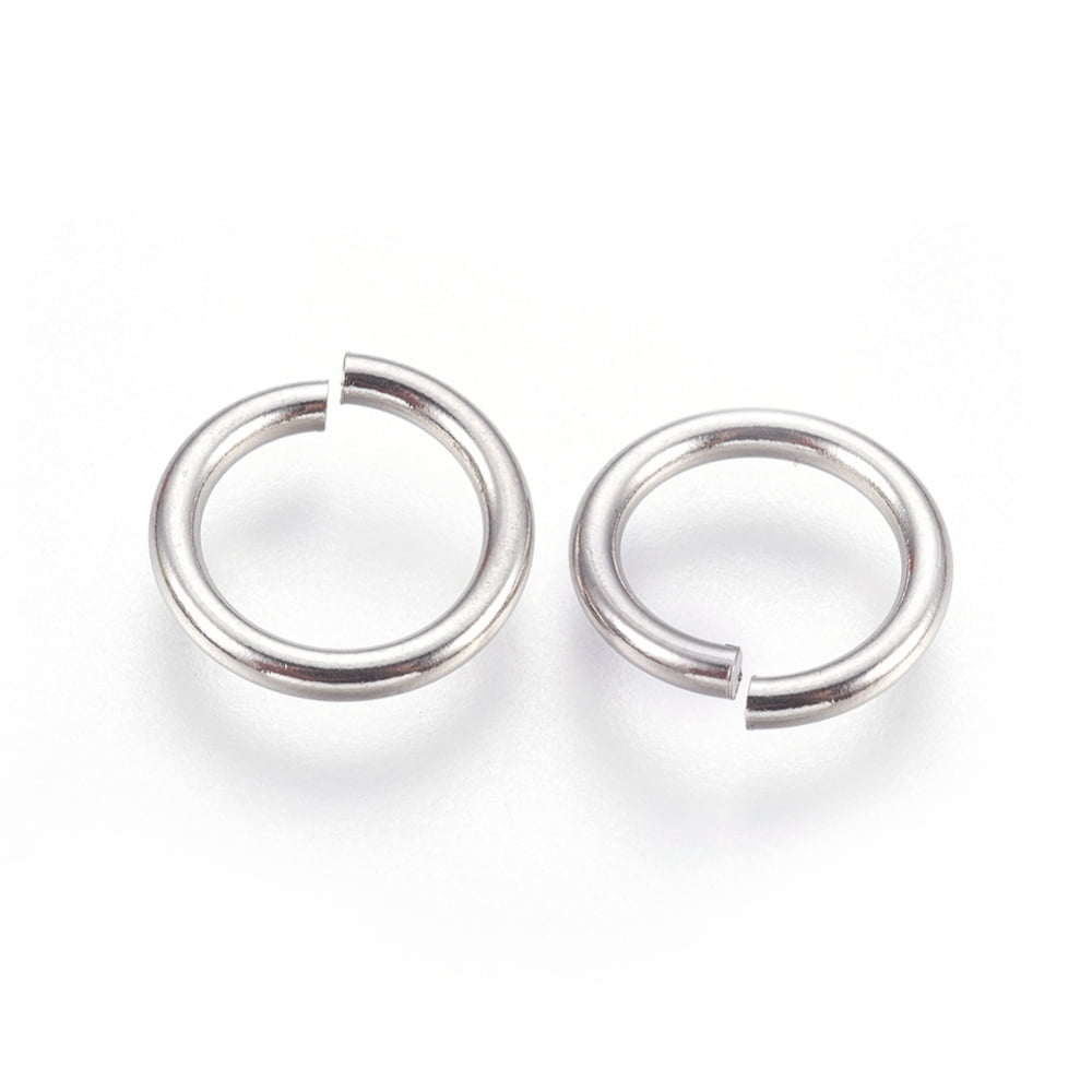 1Bag Resistant 304 Stainless Steel Open Jump Rings Stainless Steel Color 11.5x1.6mm Inner Diameter: 8mm 500pcs/bag