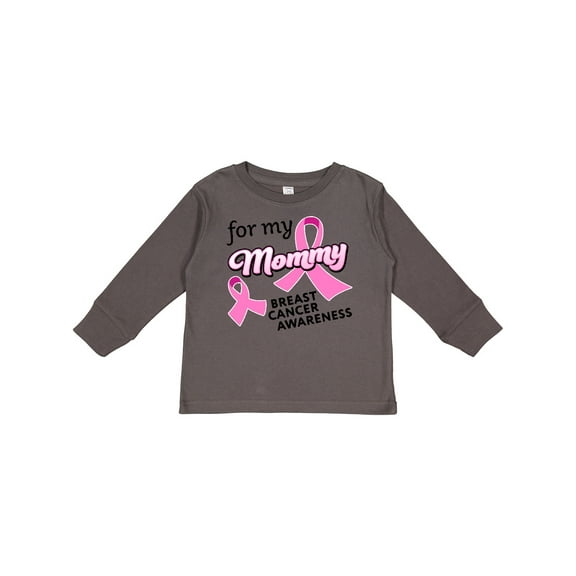 Inktastic For My Mommy Breast Cancer Awareness Boys or Girls Long Sleeve Toddler T-Shirt