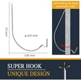 thumbnail image 3 of Picture Hanger Super Hook 20PCS, gancho de Hércules de acero de alta calidad, utilizado para pared de yeso, pared de madera, pared de yeso, puede colgar fotos, arte, reloj, espejo., 3 of 4
