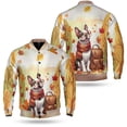 thumbnail image 3 of Welcome Fall Boston Terrier Enjoys School Time Autumn Fall Leaves All Over Print 3D Baseball Jacket Gentleman Dog Lover Gifts Bomber Jacket Softball - 02013, 3 of 6