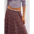 thumbnail image 6 of Women Boho Lace Long Skirts Summer Elastic High Waist Asymmetrical Layered Hem Midi Skirts Beach Floral Maxi Skirts, 6 of 7