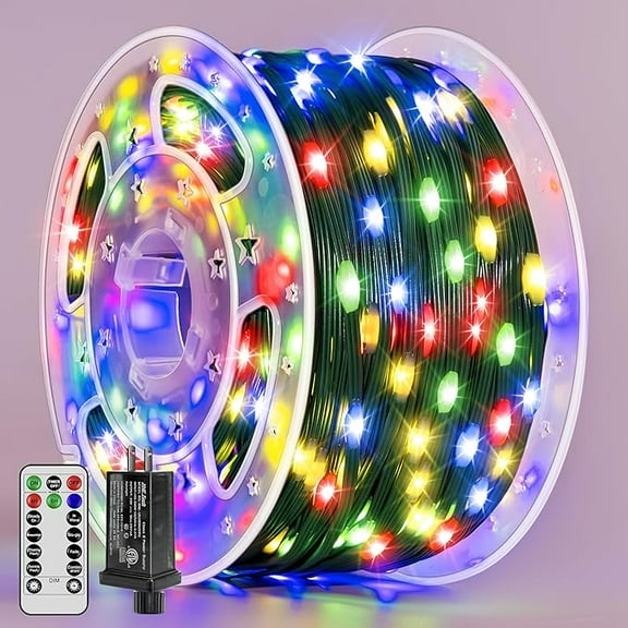 LED Christmas Lights Outdoor, Christmas Decoration String Lights with 8 Lighting Modes