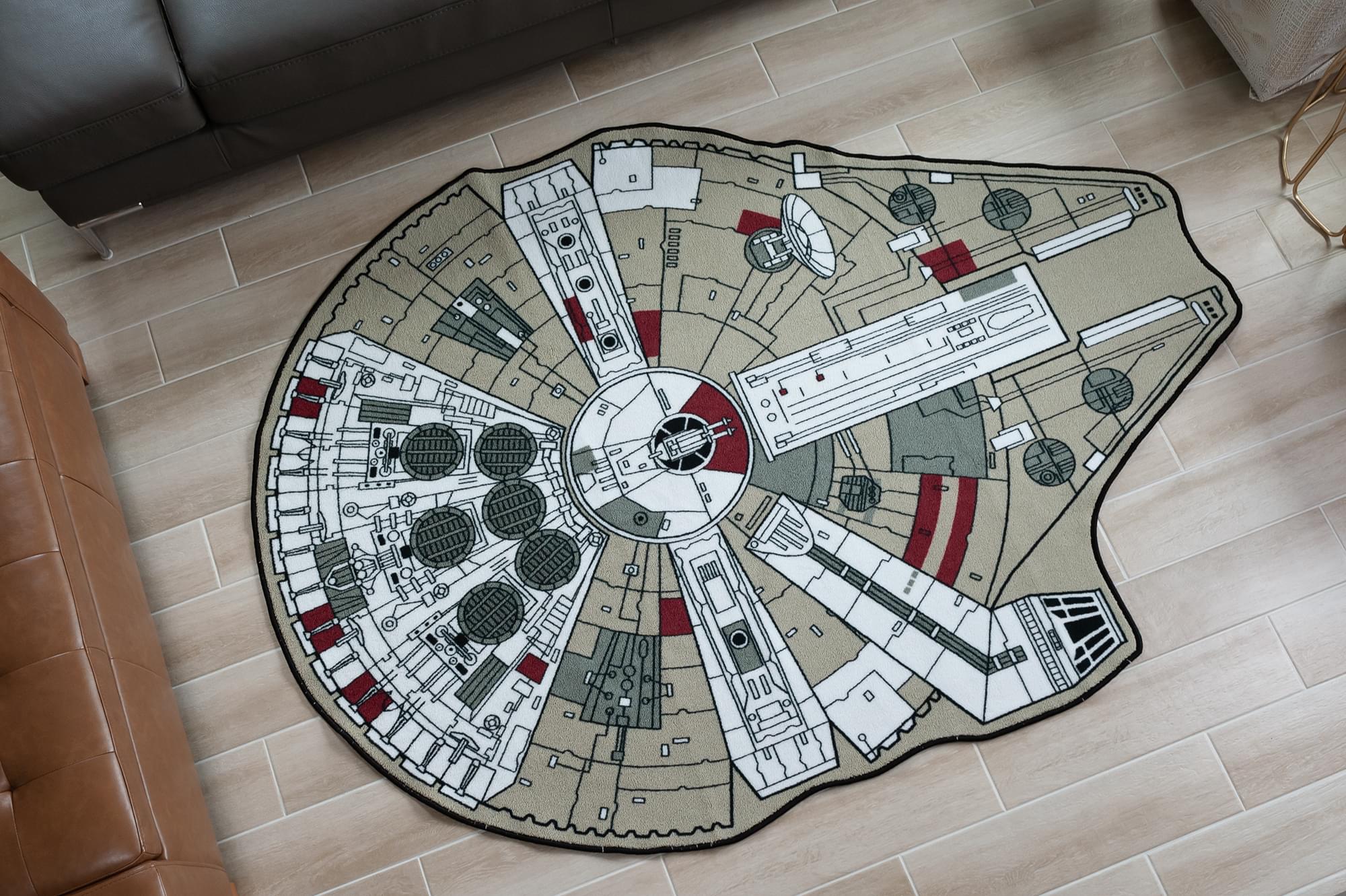 Star Wars Large Millennium Falcon Entry or Area Rug, 59" L x 79" W - image 5 of 7
