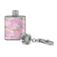 thumbnail image 2 of If Pigs Could Fly Pink Clouds Wings Stainless Steel 1oz Mini Flask Key Chain, 2 of 4