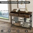 thumbnail image 5 of Costway Console Entryway Sofa Table with 2 Drawers for Entrance Living Room Rustic Brown, 5 of 10