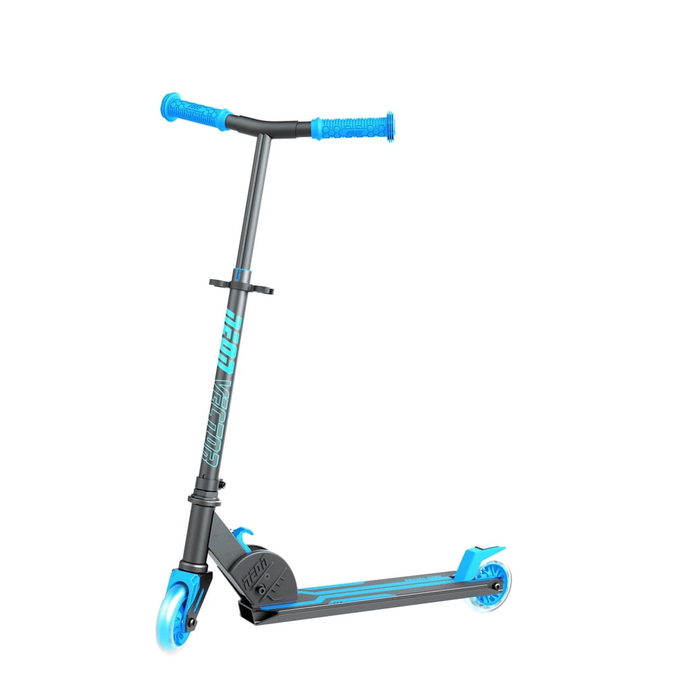 Yvolution Neon Vector LED Kick Scooter for Kids with LightUp Wheels