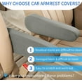 thumbnail image 2 of RYXXX Durable Front Seat Armrest Padded Cover, Gray, 2 of 7