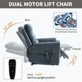 thumbnail image 6 of Sesslife Power Lift Recliner Chair for Elderly, Lift Chair Recliners with Massage and Heat, Modern Reclining Mechanism Electric Sofa with 2 Cup Holders and Side Pockets for Living Room, Blue, 6 of 8