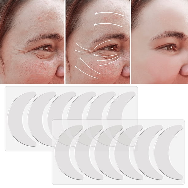 Vogacara Almohadillas invisibles para ojos, 12 Uds., parche para arrugas pequeñas multifuncional, herramientas de seguridad para el cuidado Facial Tratamientos faciales Vogacara BFH001236-00