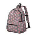 thumbnail image 2 of Pink Cat Head Gray Pattern Cute School Backpack with Padded Back and Adjustable Shoulder Straps 13.4"x11"x4.7", 2 of 5