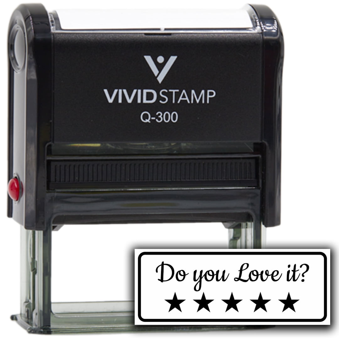 (3 pack) All Quality Do You Love It? Self-Inking Rubber Stamp | Business and Packaging Stamps (Black Ink) - Q-300