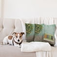 thumbnail image 4 of Ambesonne Vintage Throw Pillow Cover 2 Pack, Wooden Swing in Garden, 16", Yellow Green, 4 of 7