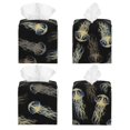 thumbnail image 2 of Balery Jellyfish Porta Pañuelos de Cuero con Estampado – Funda Moderna Cuadrada para Caja de Pañuelos, Dispensador 5x5x5'', 2 of 7