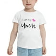 thumbnail image 2 of I Love My Uncle Cute Toddler T Shirts for Boys Girls (White, 3T), 2 of 5