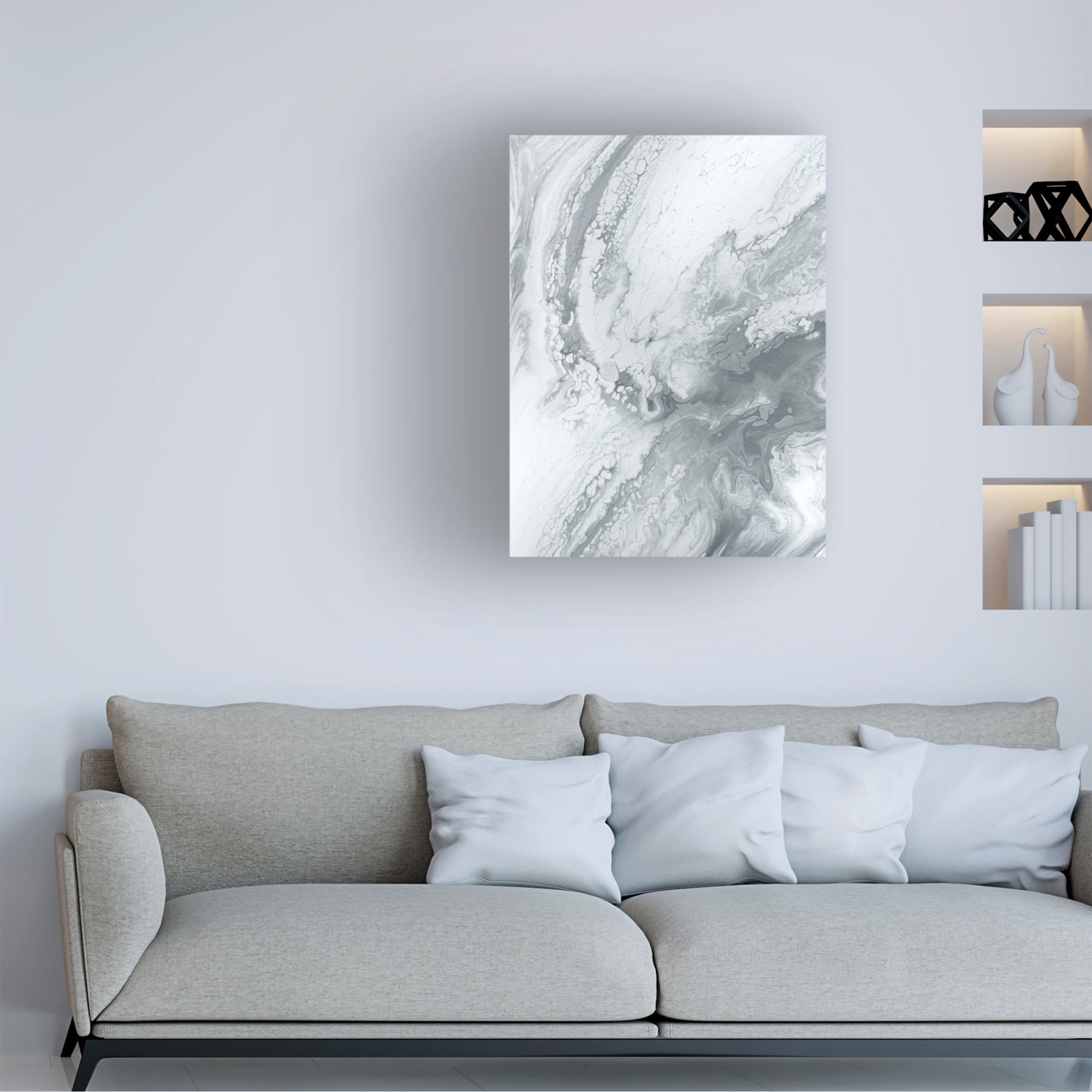 Trademark Fine Art Alyson Storms Marble Grey Canvas Wall Art