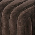 thumbnail image 3 of HOME SOFT THINGS OTOMAN/TABURETE SUPER SUAVE DE PIEL SINTÉTICA. OTOMAN TAPIZADO PARA REPOSAPIÉS CON PATAS DE METAL NEGRO Y ASIENTO ACOLCHADO. 116X40X55CM, CHOCOLATE, 3 of 5