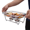 thumbnail image 6 of Countertop Chafing Dish Buffet Set Warming Tray Buffet Server Food Warmer Tempered Glass, 6 of 12
