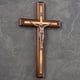 thumbnail image 5 of Crucifijo de pared con forma de asteromo, madera, 30 cm, hecha a mano, católica, 5 of 9