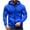 Blue, variant on Men’s Full Zip Hooded Sweatshirt Casual Athletic Fit Long Sleeve Hoodie with Arm Pocket and Front Pockets for Workout Outdoor