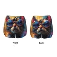 thumbnail image 5 of Lsque Cool Cat With Sunglasses Printed Women's Running Shorts with Liner Pockets,Elastic Quick Dry Workout Athletic Gym Yoga Shorts,Womens High Waist Shorts-Medium, 5 of 9