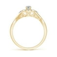 thumbnail image 2 of ANGARA Natural Pave-Set Halo Diamond Infinity Promise Ring in 14K Yellow Gold for Women (Size-3.5mm| Color-K| Clarity-I3) | April Birthstone, Anniversary Jewelry Gift for Women | Natural Diamond Ring, 2 of 8