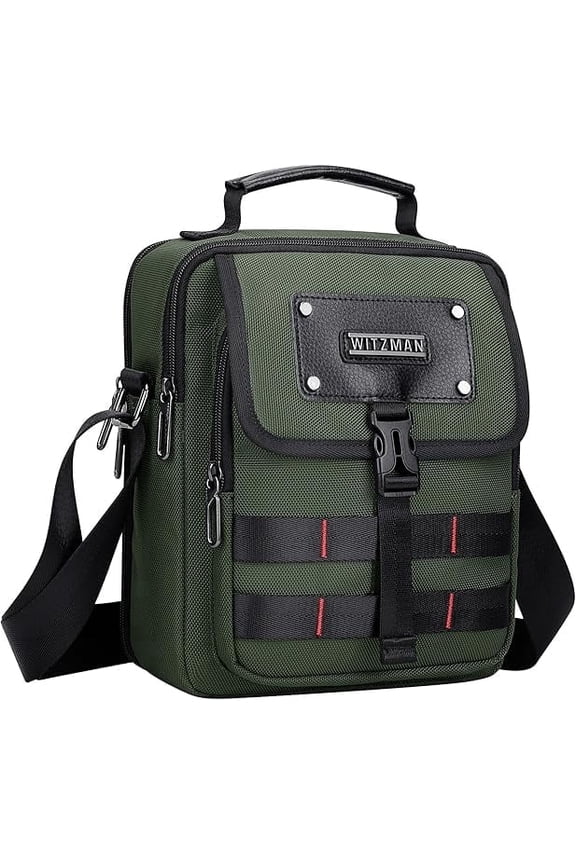 Crossbody Bag for Men Small Travel Messenger Bag Shoulder Purse Side Bag for Work Traveling(B708 Army Green)