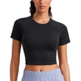 thumbnail image 1 of Remera CRZ YOGA sin Costuras Crop Manga Corta Negra XL, 1 of 5