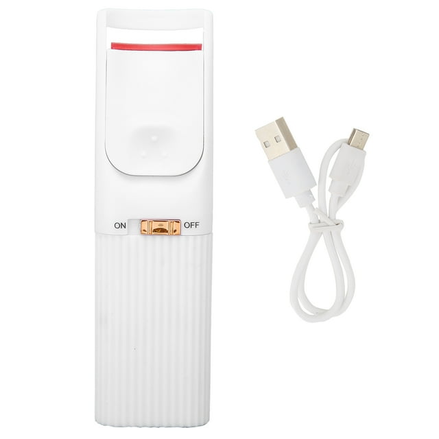 Rizador de pestañas calentado USB Control de temperatura inteligente Precalentamiento rápido Diseño ergonómico Rizador de pestañas calentado Blanco