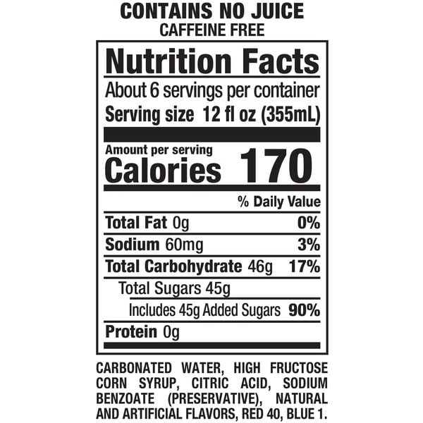 Sunkist Grape Soda, 2 Liter Bottles, 6 Pack