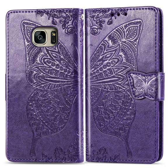 Galaxy S9 Plus Case, Galaxy S9 Plus Wallet Folio Case Magnetic Closure RFID Blocking Card Slots Kickstand Shockproof Case for Samsung Galaxy S9 Plus, Purple
