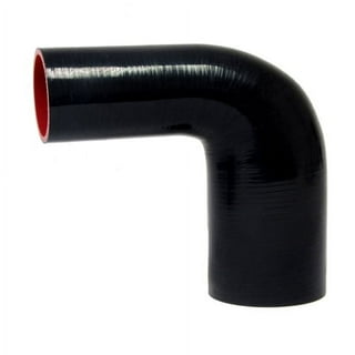 16mm Silicone Hose Elbow 90 Degree - Black, Without Clips, 102mm (4)