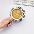 thumbnail image 6 of XMXY Drink Coasters with Holder for Coffee Table, Colourful Modern Leaves Absorbent Ceramic Cups Coaster Sets 6 Pack, 4 Inches Round Shape, 6 of 9
